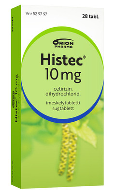 Histec 10mg imeskelytabl 28kpl vas RGB web