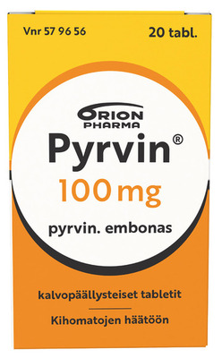 Pyrvin 100mg 20 tabl front v2