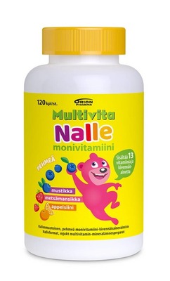 Multivita Nalle Monivitamiini 120kpl RGB