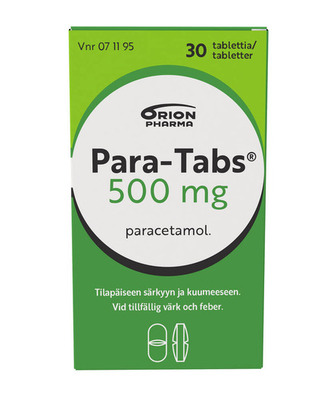 Para Tabs 500mg 30s Front Without Shadow