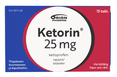 KETORIN 25 MG 15 TABL FI Front without shadow