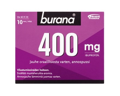 Burana 400 mg jauhe oraalisuspensiota varten 10 annospussia srgb