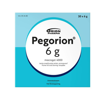 Orion Pharma Pegorion Oral 6g 20 FI Pakkauskuva ETU 062026 RGB Web