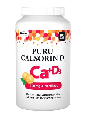 Puru Calsorin D3 500 mg + 20 mikrog 100